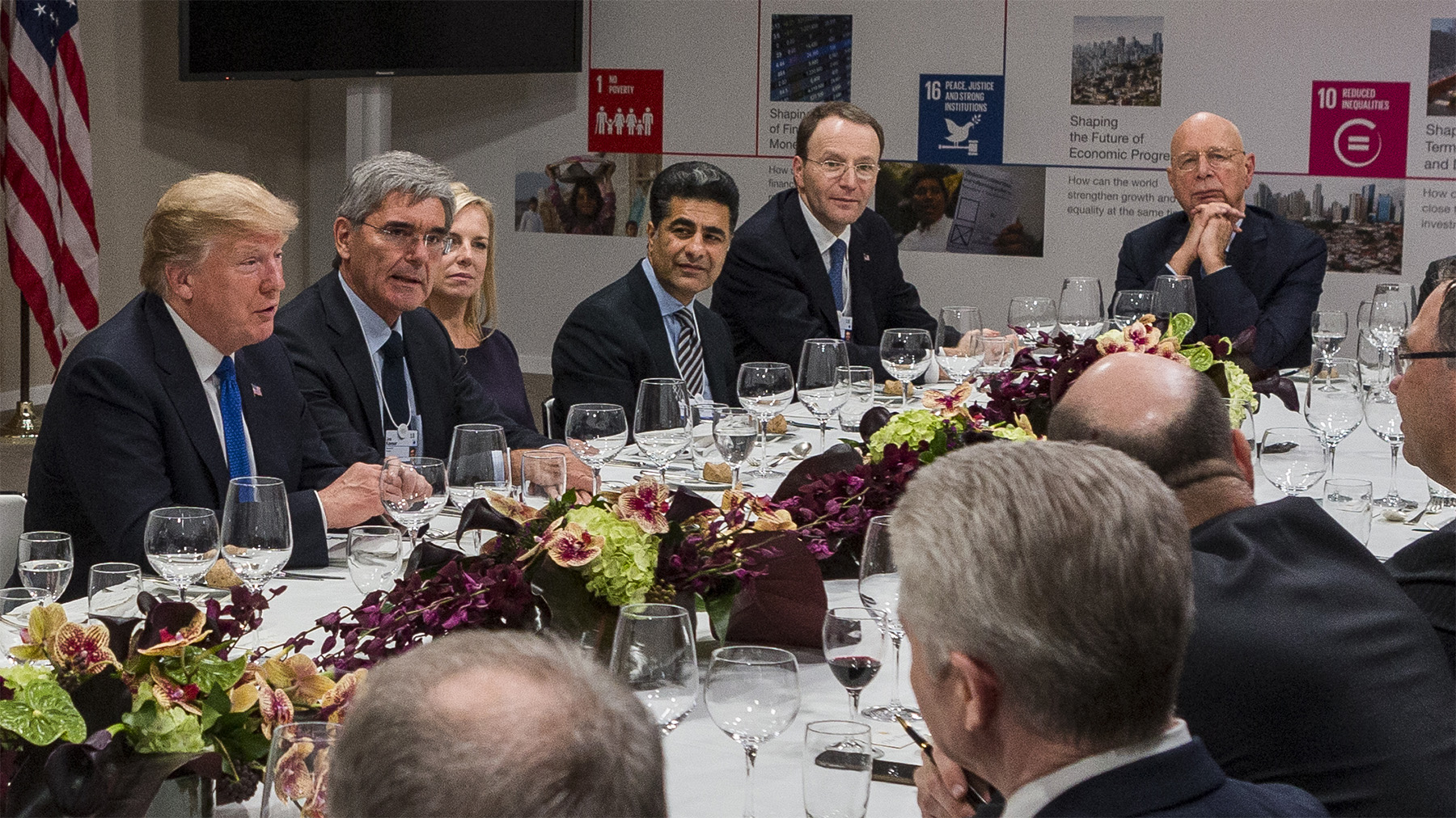 Private Business Leaders’ Dinner hosted by President Trump at the Annual Meeting 2018 of the World Economic Forum in Davos, January 25, 2018.