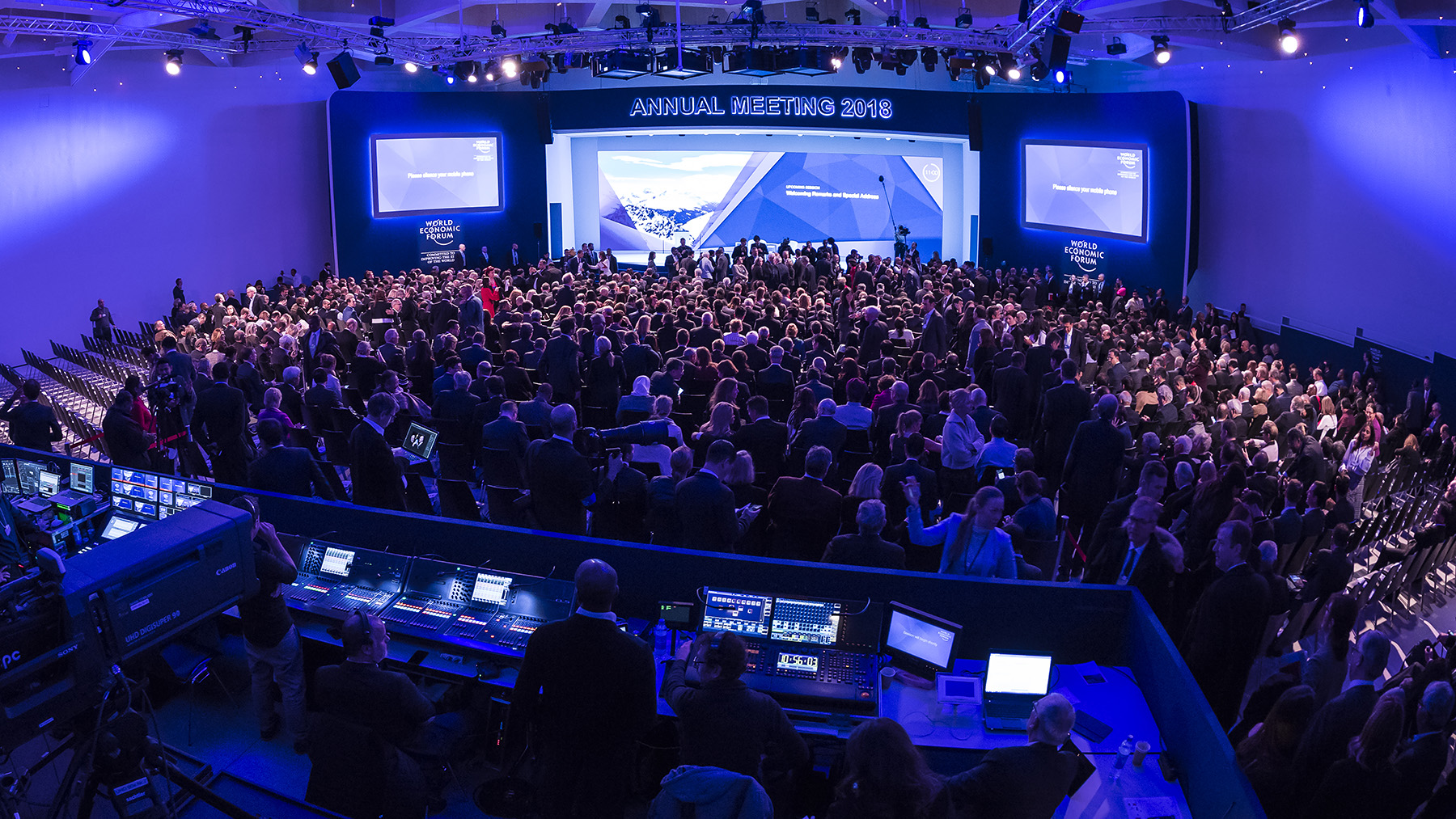 Veranstaltungsraum auf dem Weltwirtschaftsforum in Davos 2018