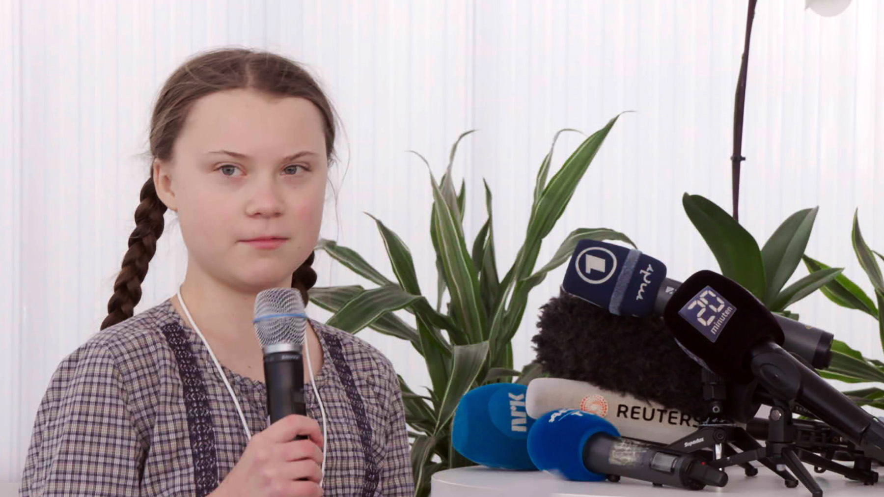 Greta Thunberg, die schwedische Klimaschutzaktivistin, bei einer Veranstaltung auf dem Weltwirtschaftsforum in Davos 2019